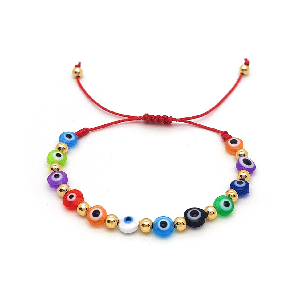 Classic Style Devil's Eye Resin Rope Beaded Women's Bracelets display picture 5