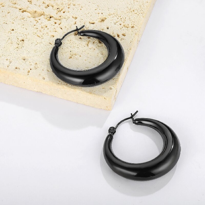 1 Par Estilo Simple Oval Pintura En Aerosol Acero Inoxidable 304 Aretes display picture 10