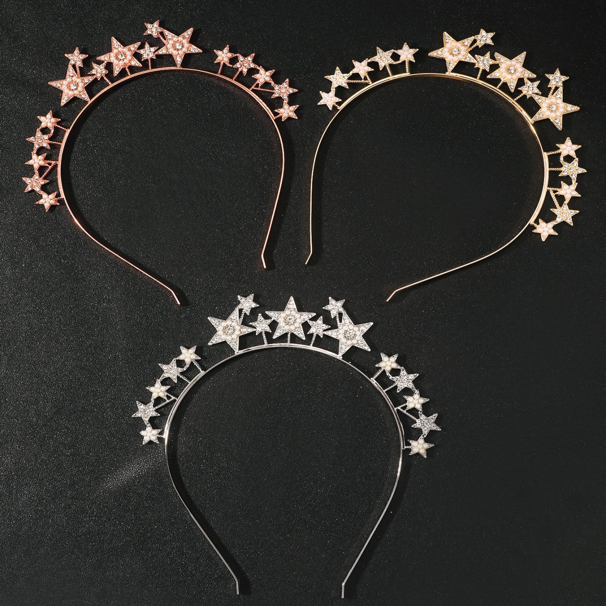Women's Sweet Simple Style Star Imitation Pearl Inlaid Pearls Hair Band display picture 1