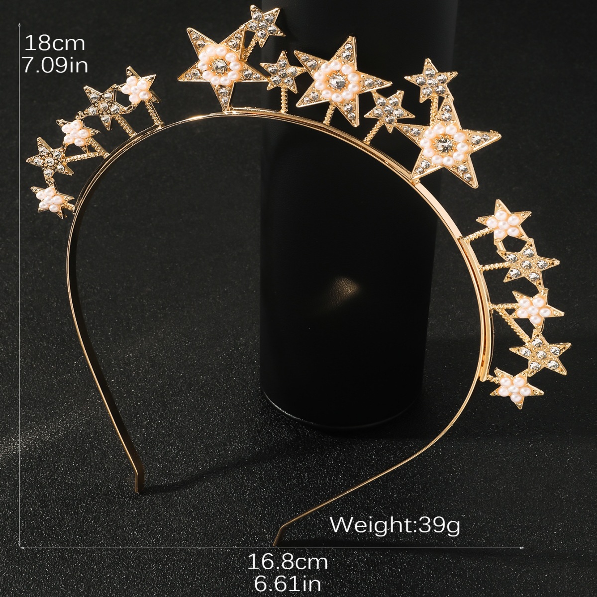Women's Sweet Simple Style Star Imitation Pearl Inlaid Pearls Hair Band display picture 5