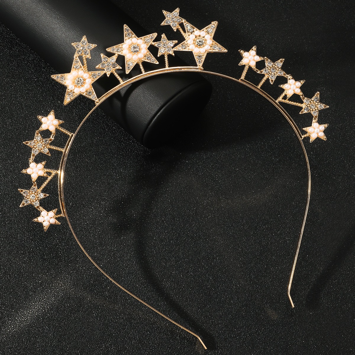 Women's Sweet Simple Style Star Imitation Pearl Inlaid Pearls Hair Band display picture 7