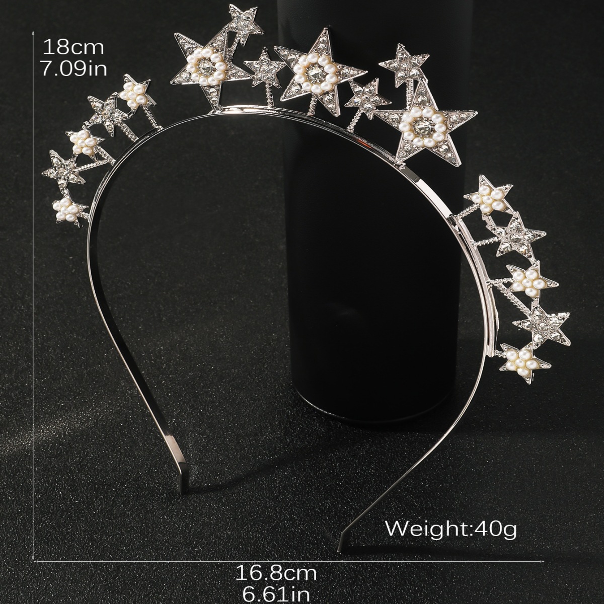Women's Sweet Simple Style Star Imitation Pearl Inlaid Pearls Hair Band display picture 8