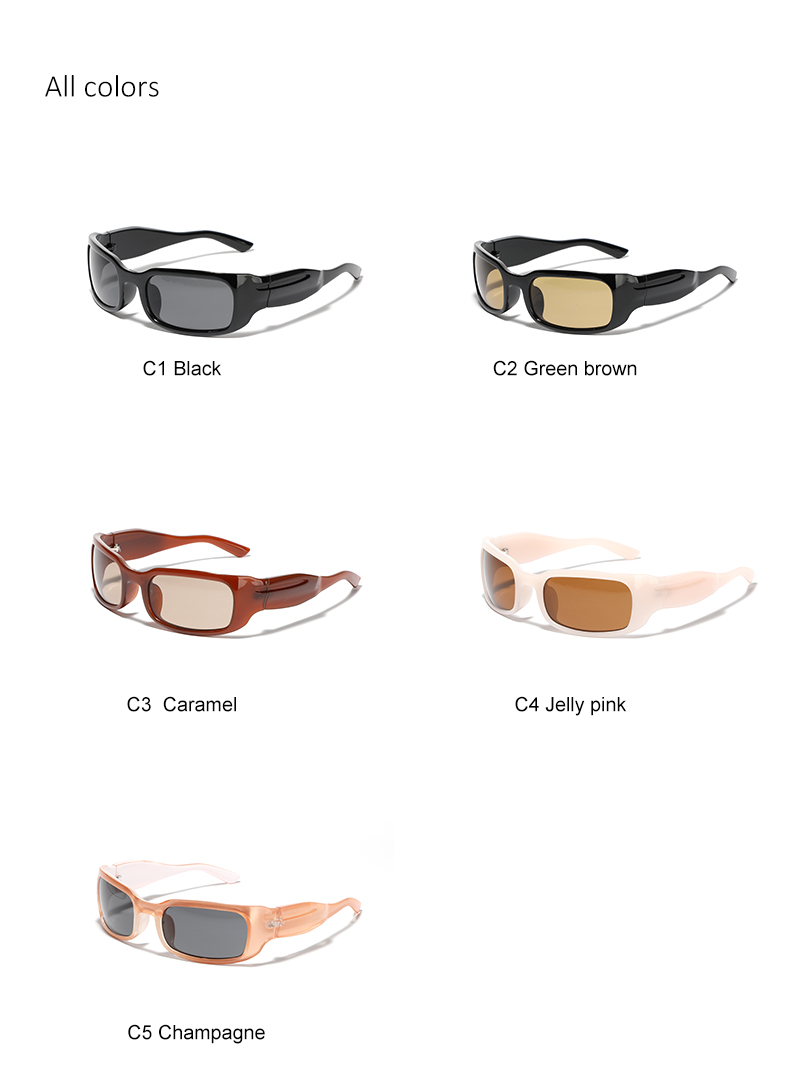 ريترو كتلة اللون تيار متردد مربع اطار كامل الرجال النظارات الشمسية display picture 1