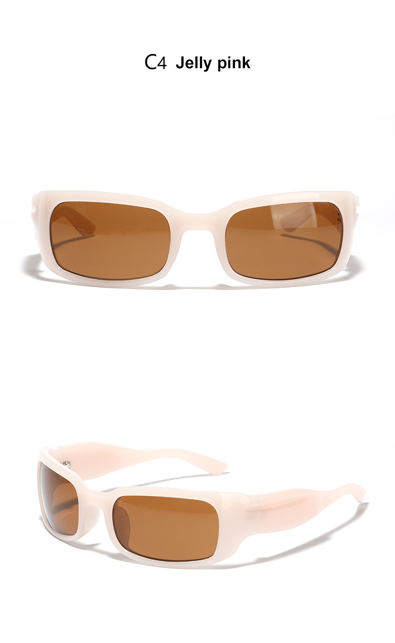Retro Color Block Ac Square Full Frame Men's Sunglasses display picture 4
