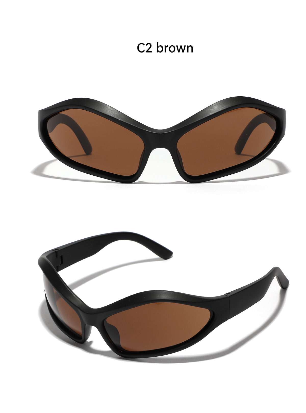 Y2k Retro Punk Solid Color Pc Special-shaped Mirror Full Frame Men's Sunglasses display picture 4