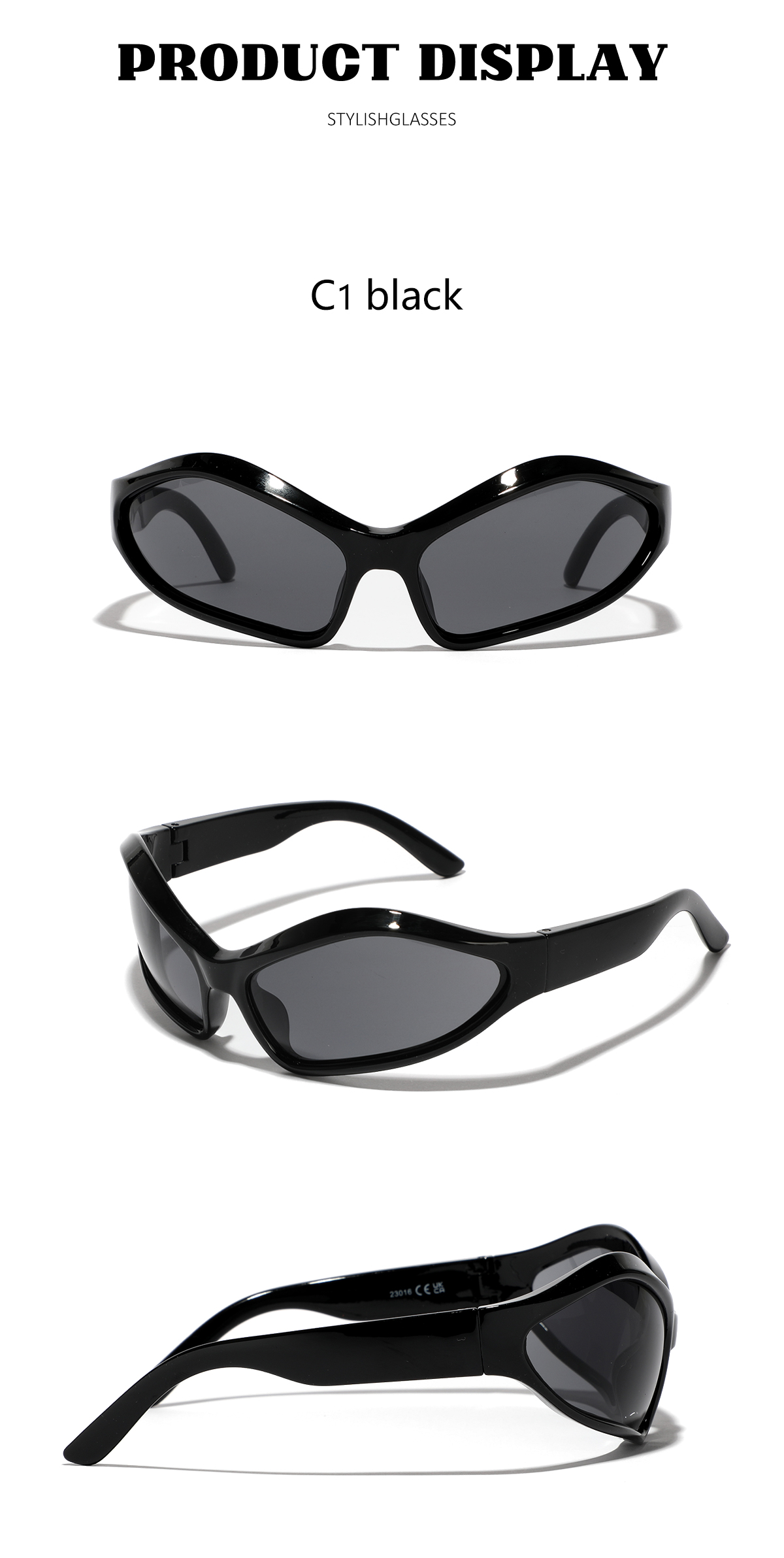 Y2k Retro Punk Solid Color Pc Special-shaped Mirror Full Frame Men's Sunglasses display picture 5