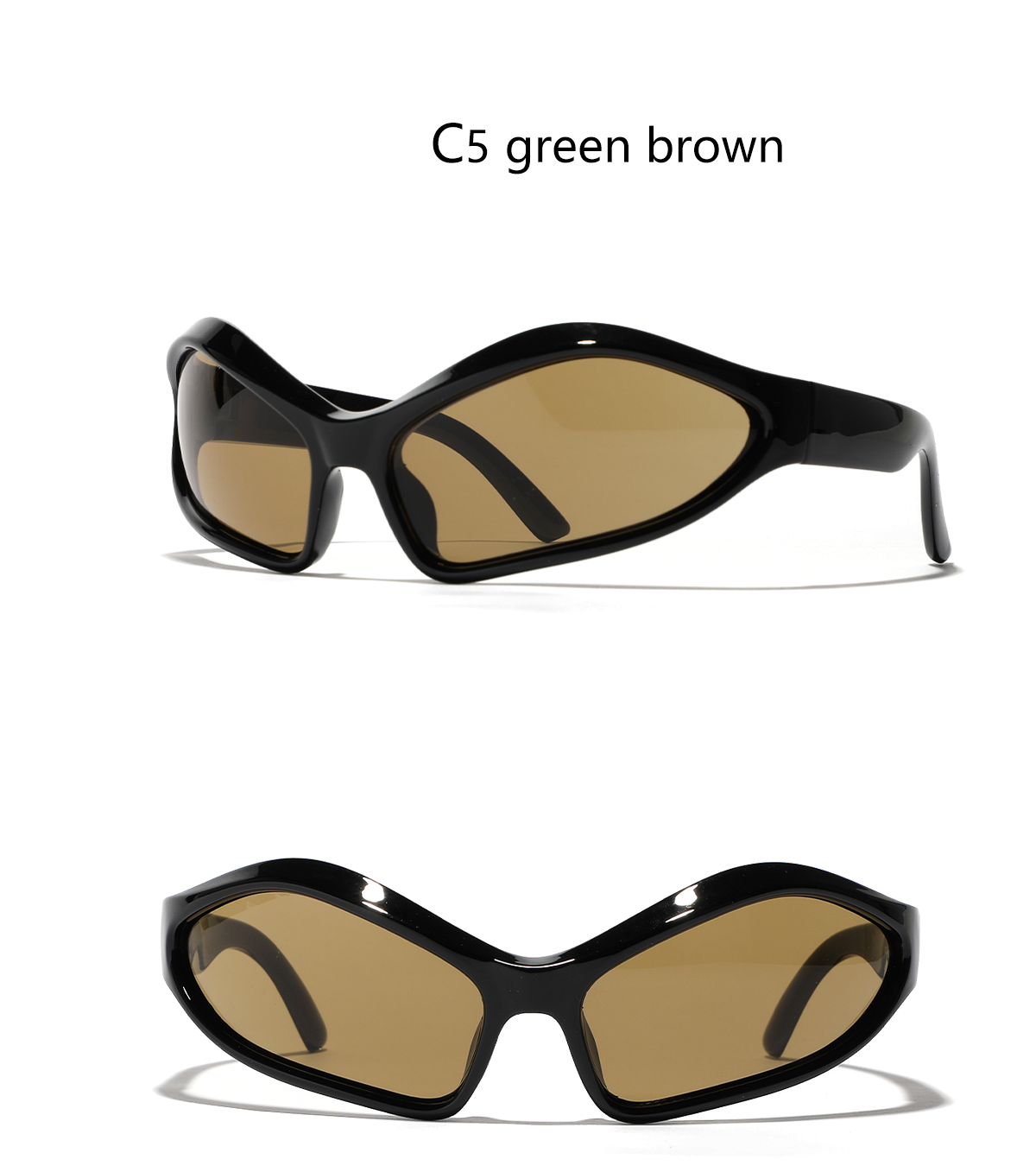 Y2k Retro Punk Solid Color Pc Special-shaped Mirror Full Frame Men's Sunglasses display picture 7