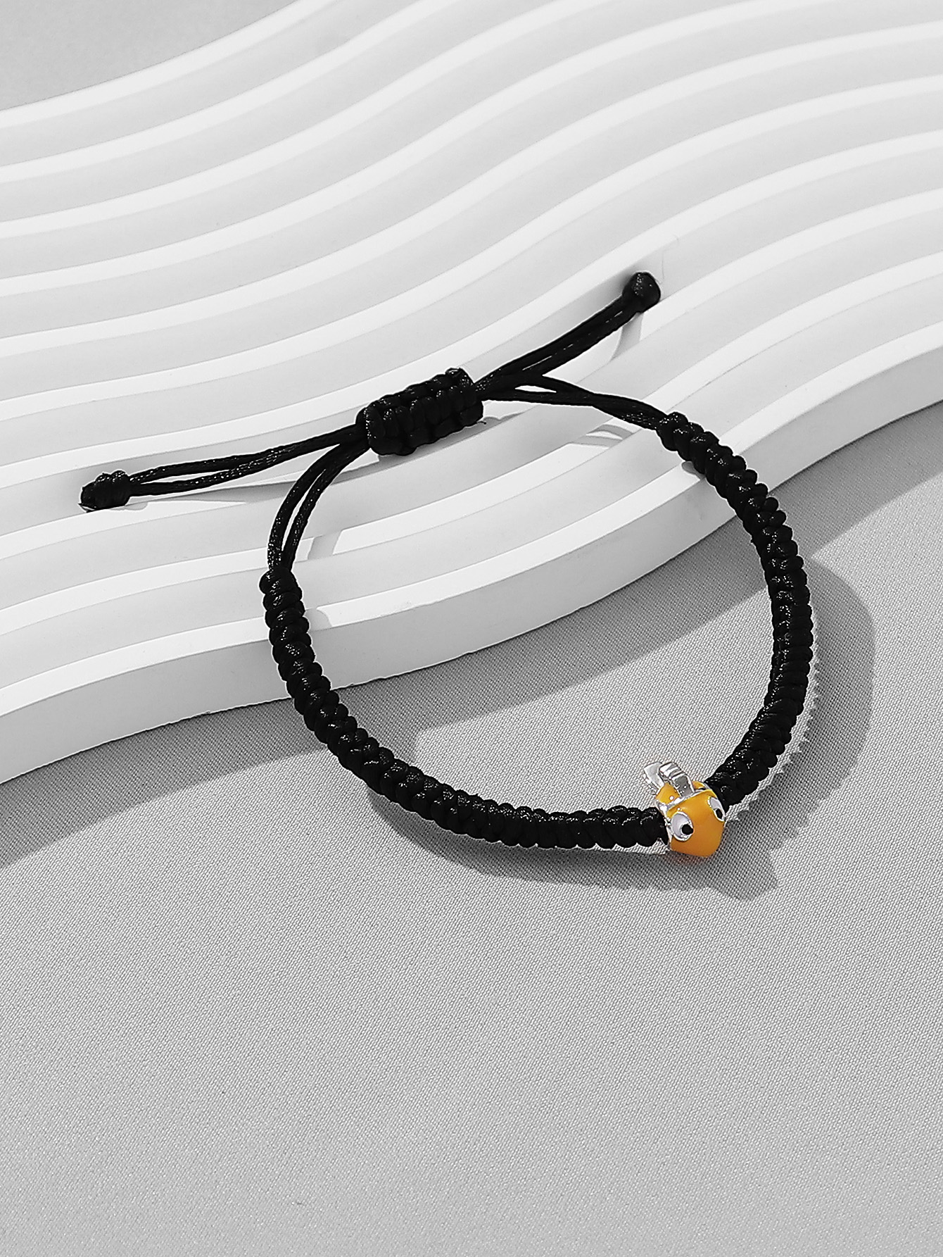 Casual Cute Funny Fish Synthetic Fibre Alloy Knitting Enamel Couple Drawstring Bracelets display picture 7