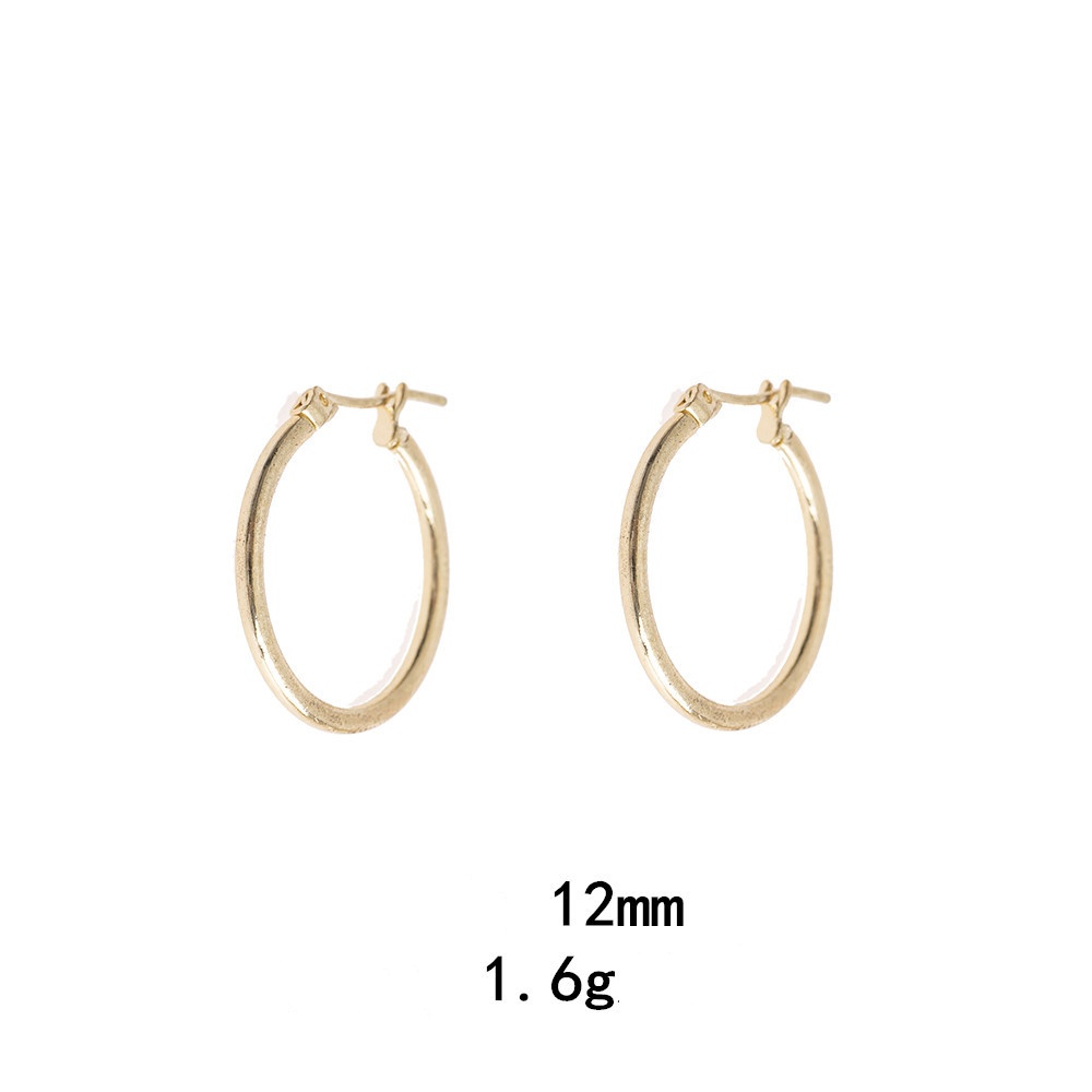 1 Pair Simple Style Oval Plating Alloy Earrings display picture 8