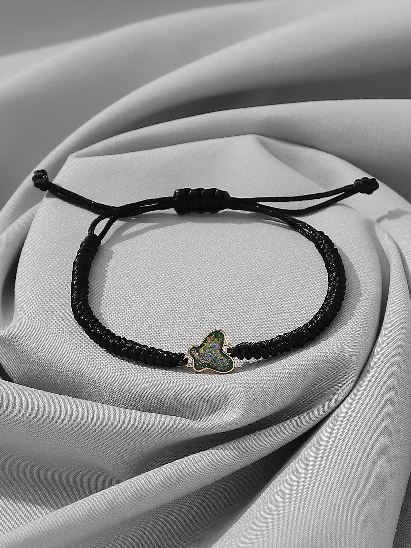 Casual Simple Style Cross Butterfly Sequin Synthetic Fibre Alloy Inlay Resin Unisex Drawstring Bracelets display picture 7