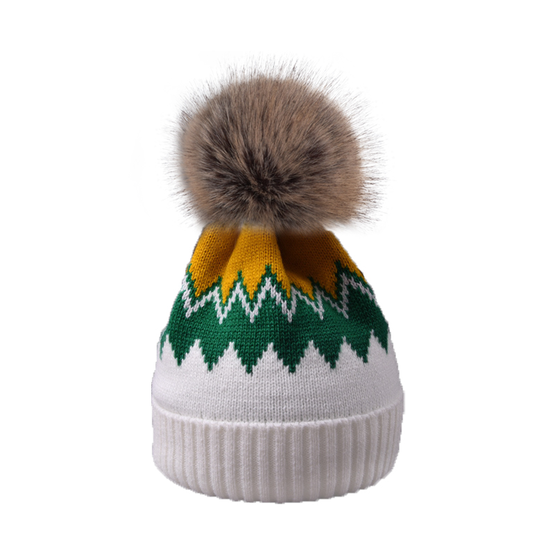 Children Unisex Simple Style Color Block Patchwork Wool Cap display picture 1