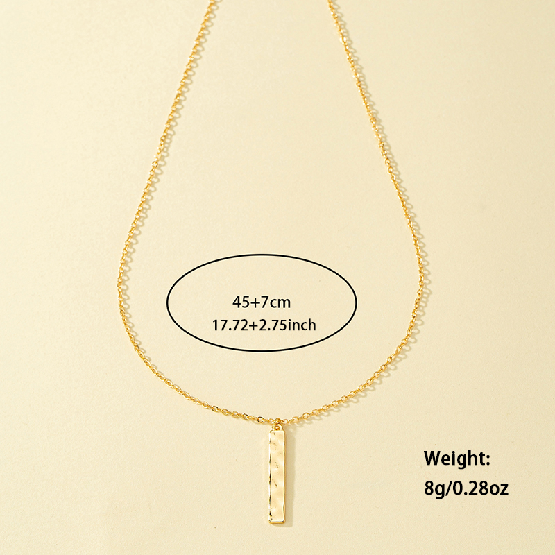 Simple Style Rectangle Alloy Zinc Plating Women's Pendant Necklace display picture 1