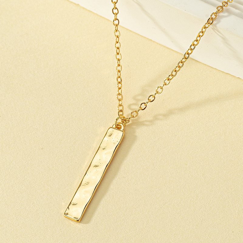 Simple Style Rectangle Alloy Zinc Plating Women's Pendant Necklace display picture 3