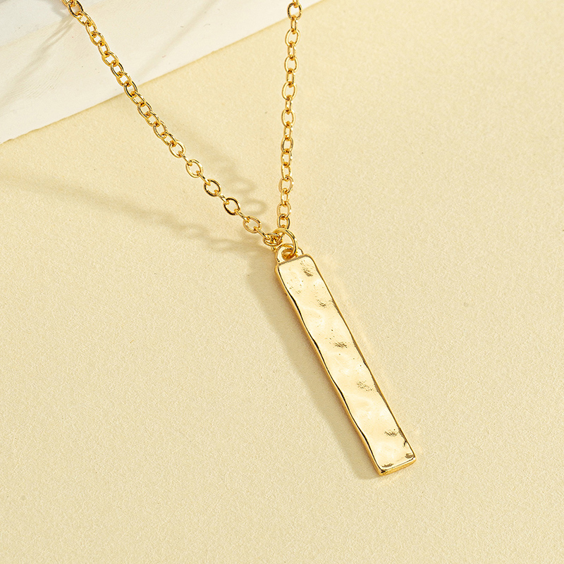 Simple Style Rectangle Alloy Zinc Plating Women's Pendant Necklace display picture 2