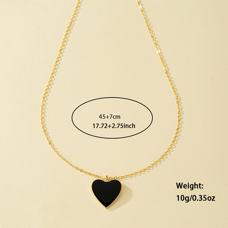 Romantisch Einfacher Stil Herzform Legierung Zink Überzug Frau Halskette Mit Anhänger display picture 2