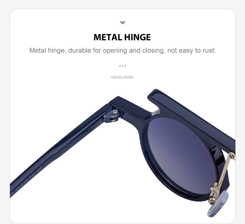 Simple Style Solid Color Pc Round Frame Full Frame Men's Sunglasses display picture 4