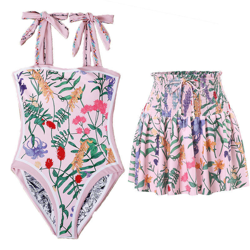 Women'S Fashion Ditsy Floral Printing 1 Piece One Piece Swimwear display picture 14