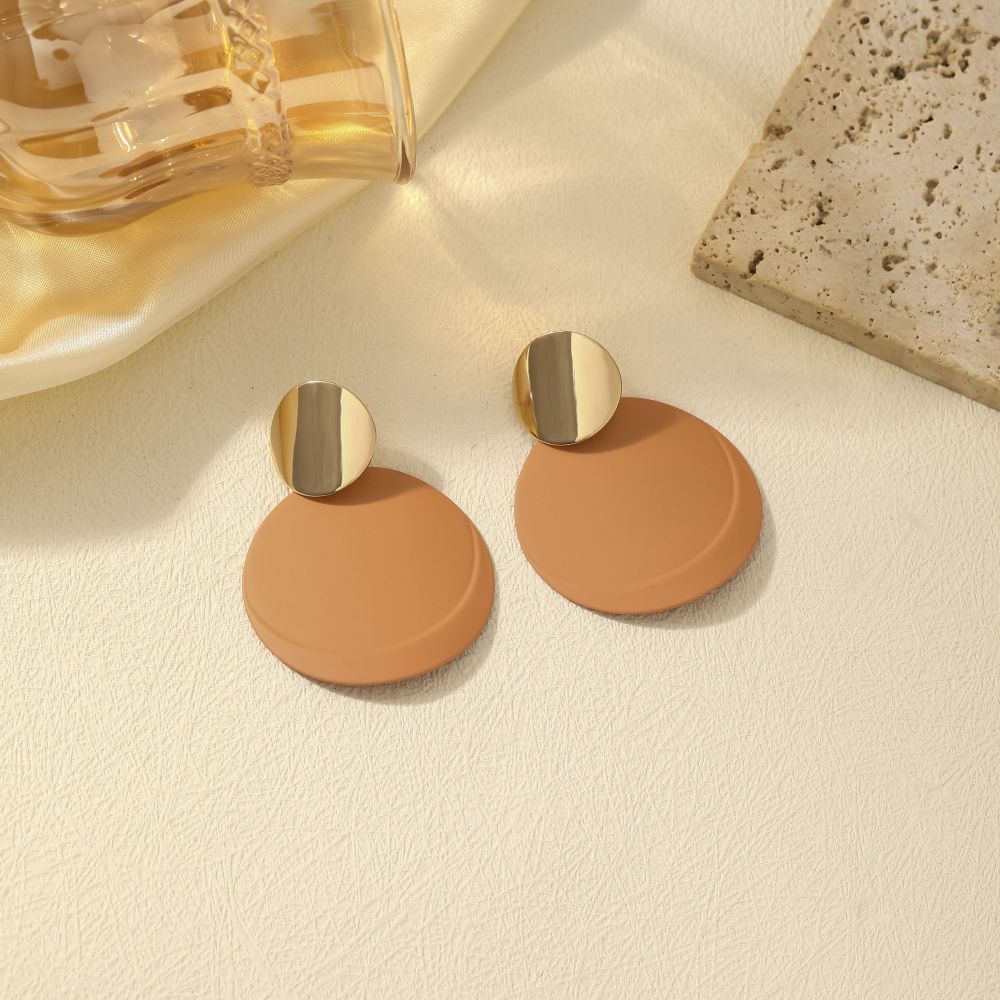 1 Pair Basic Round Plating Alloy Drop Earrings display picture 1