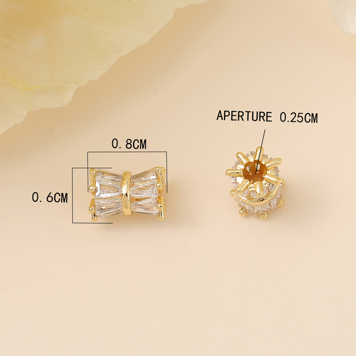 1 Stück Kupfer Zirkon Geometrisch Perlen Glam Luxuriös display picture 2