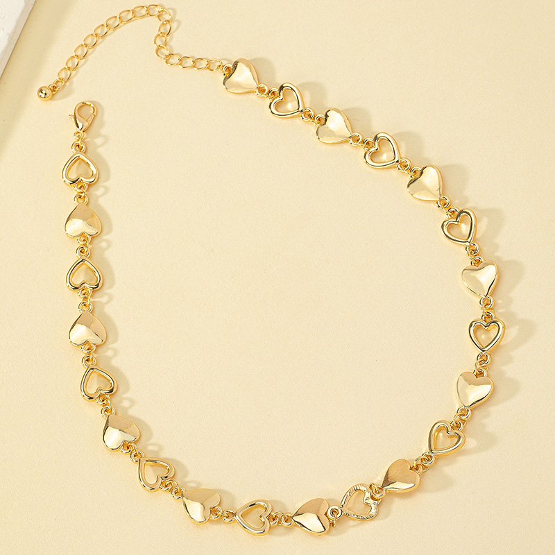 Casual Simple Style Heart Shape Alloy Zinc Wholesale Choker display picture 2
