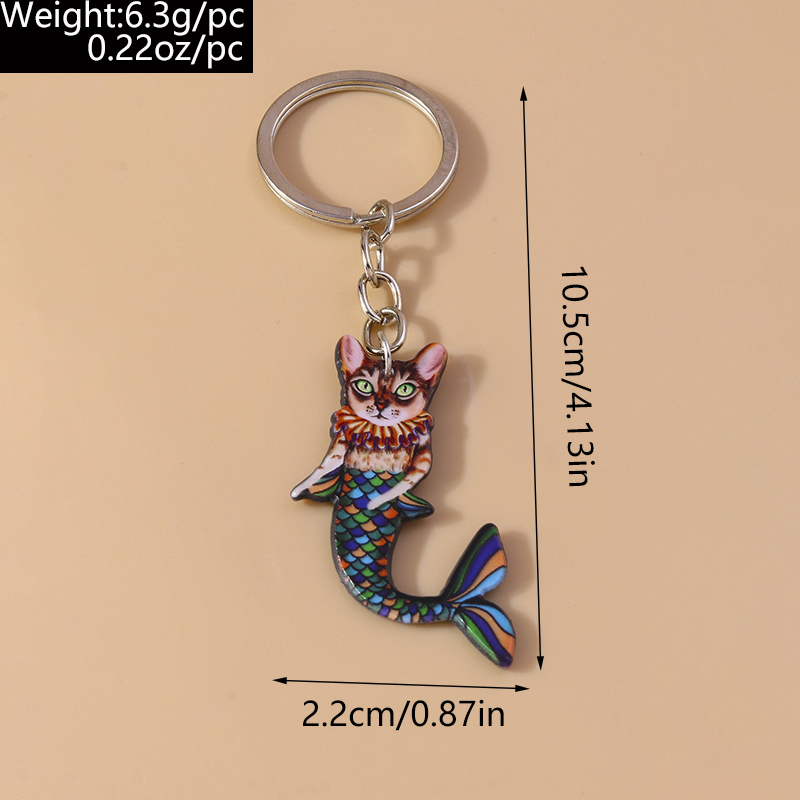 Cute Cat Zinc Alloy Bag Pendant Keychain display picture 1