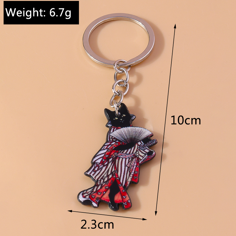 Süß Katze Zinklegierung Taschenanhänger Schlüsselbund display picture 3