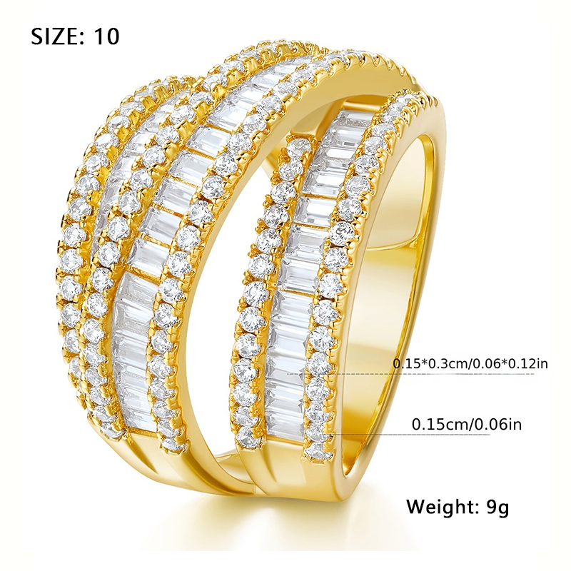 Elegant Sexy French Style Solid Color Copper Plating Inlay Zircon White Gold Plated Gold Plated Rings display picture 11