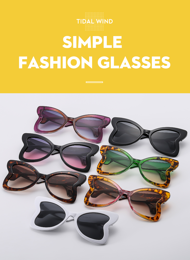 Glam Retro Lady Solid Color Ac Butterfly Frame Full Frame Women's Sunglasses display picture 10