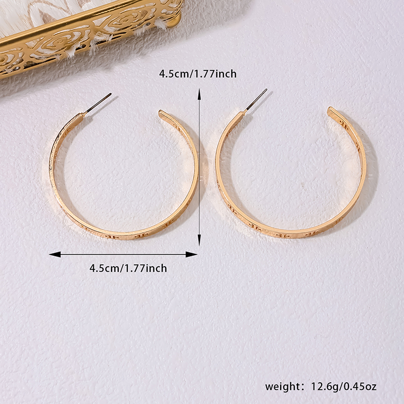 1 Pair Streetwear Solid Color Alloy Ear Studs display picture 5