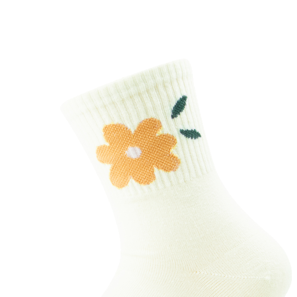 Femmes Pastorale Plante Polyester Broderie Crew Socks Une Paire display picture 2