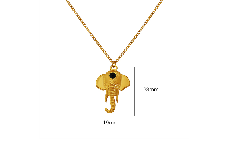 Pastoral Animal Titanium Steel Plating 18k Gold Plated Pendant Necklace display picture 2