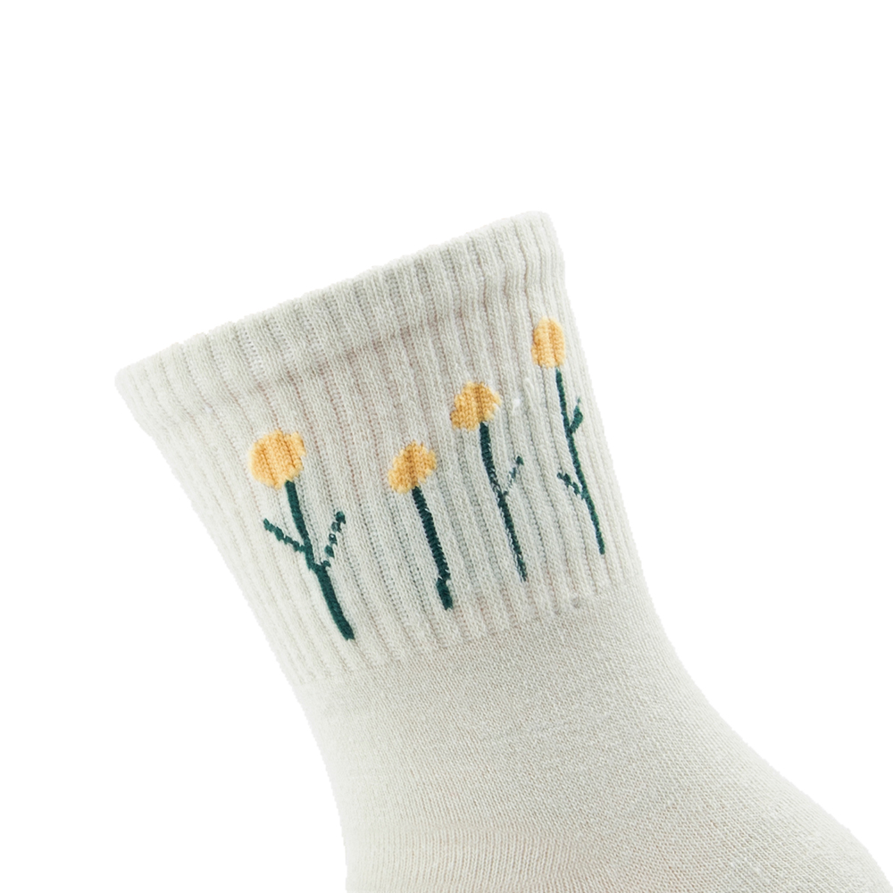 Femmes Pastorale Plante Polyester Broderie Crew Socks Une Paire display picture 8