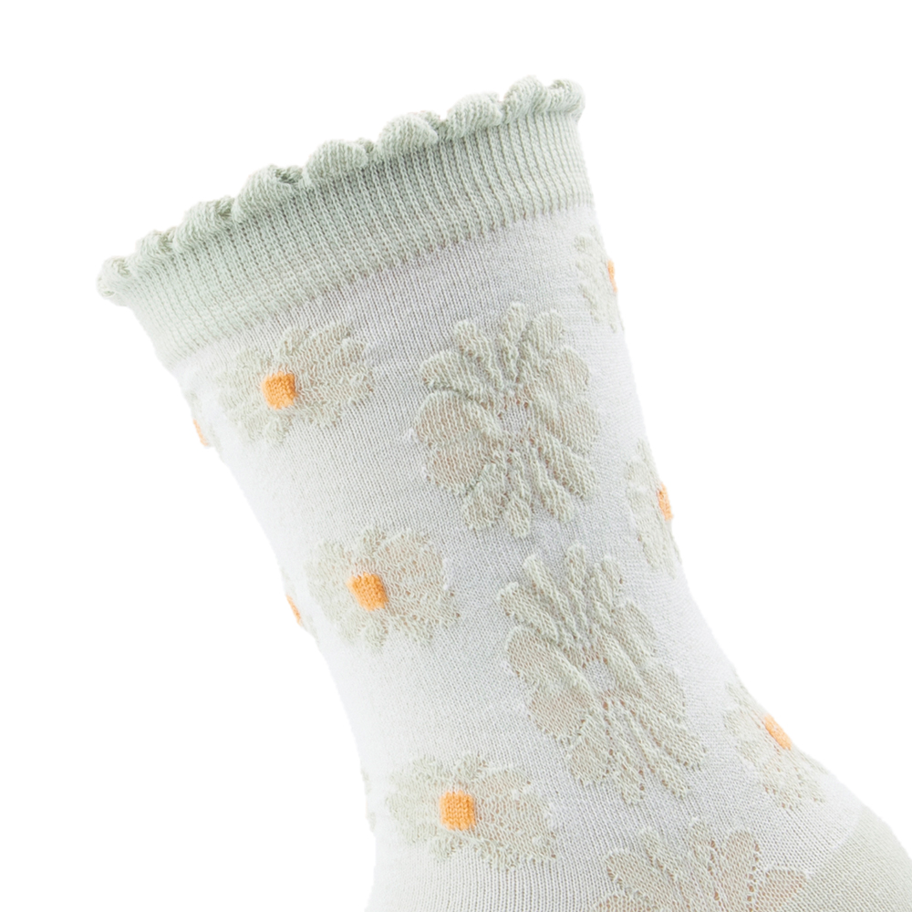 Women's Sweet Pastoral Flower Cotton Crew Socks A Pair display picture 10