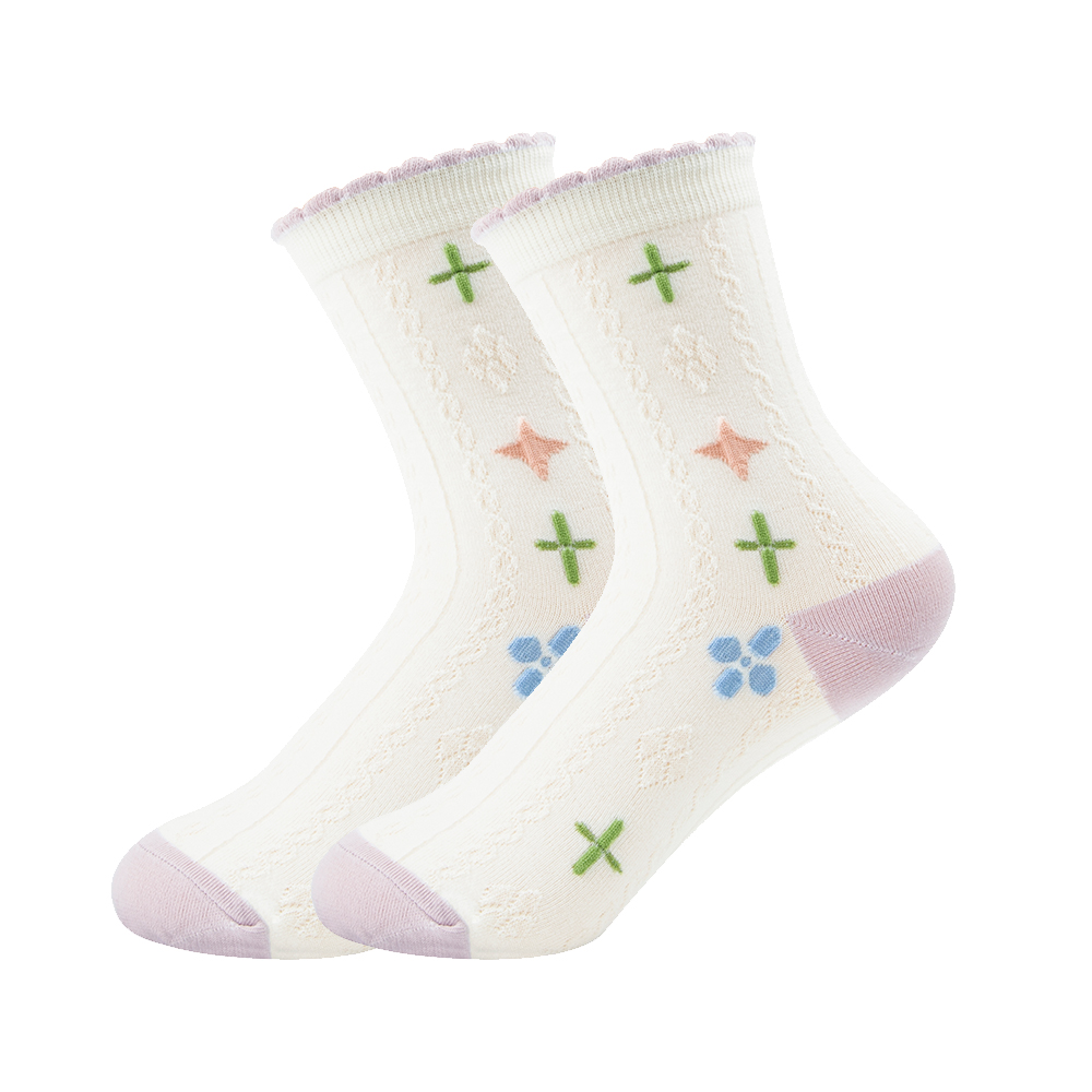 Women's Sweet Pastoral Plant Polyester Crew Socks A Pair display picture 4