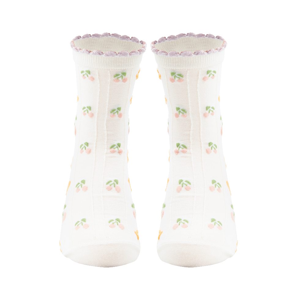 Women's Sweet Pastoral Plant Polyester Crew Socks A Pair display picture 9