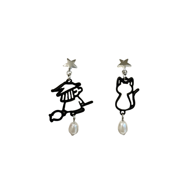 1 Pair Simple Style Classic Style Cartoon Character Alloy Drop Earrings display picture 8