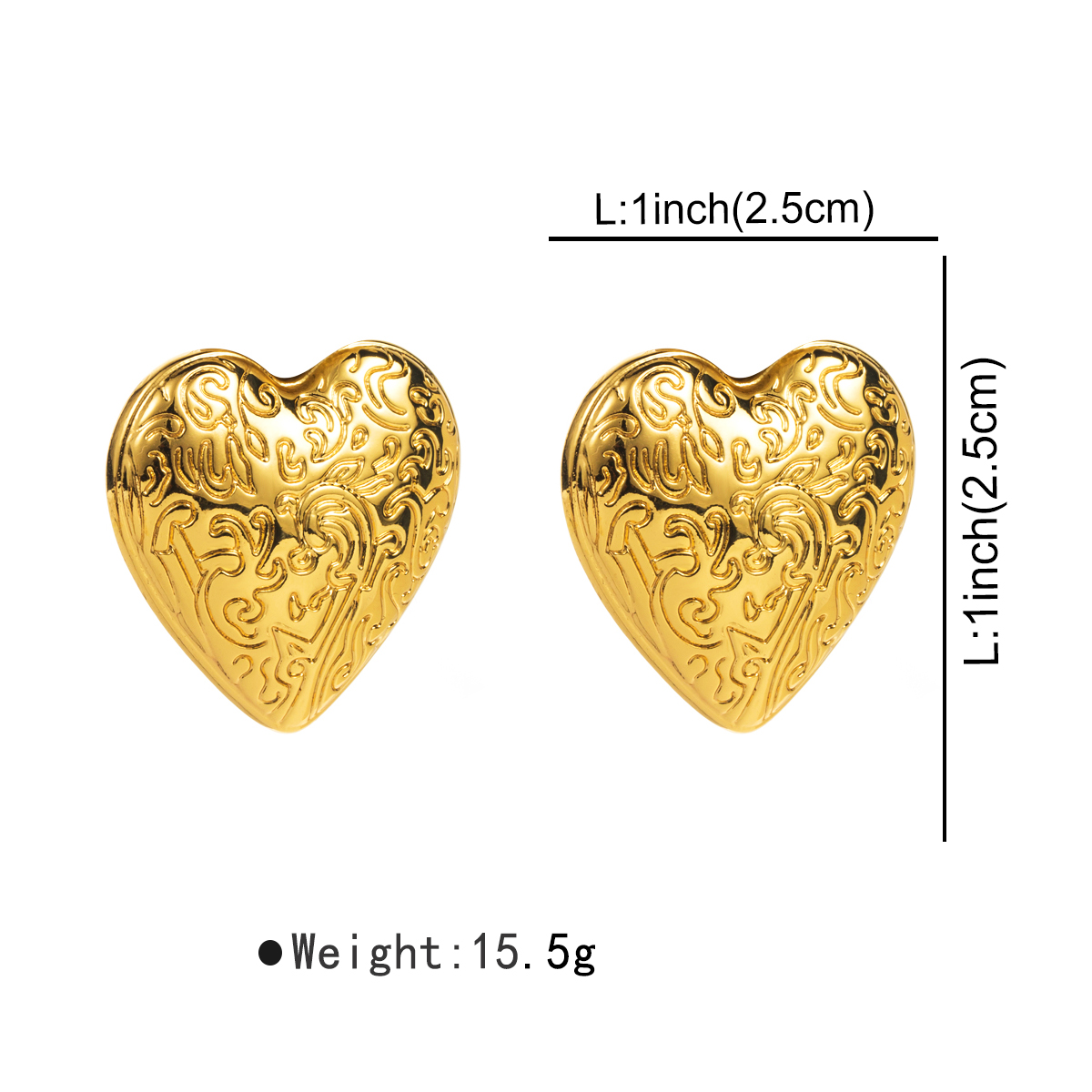 1 Pair Modern Style Simple Style Heart Shape Inlay Copper Zircon Ear Studs display picture 4