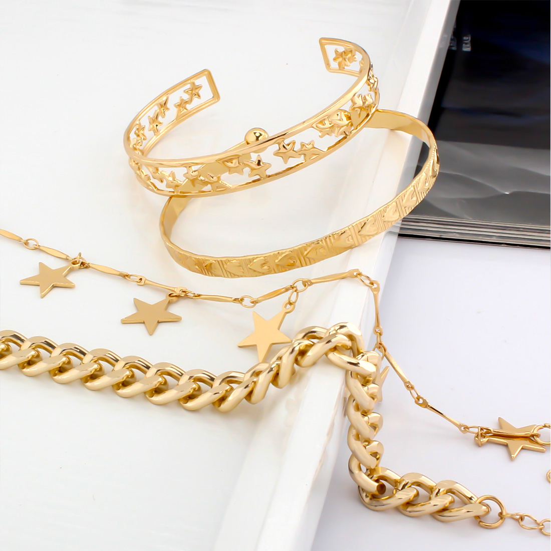 Ig Style Retro Pentagram Alloy Wholesale Bracelets Bangle display picture 5