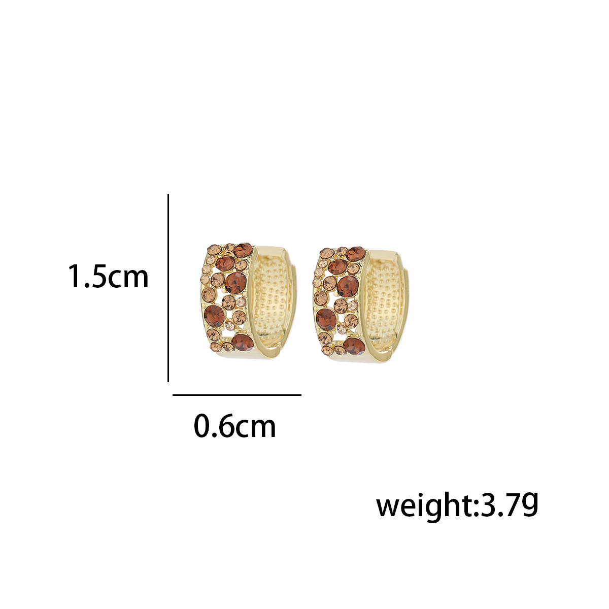 1 Pair Simple Style Geometric Inlay Copper Zircon Earrings display picture 2