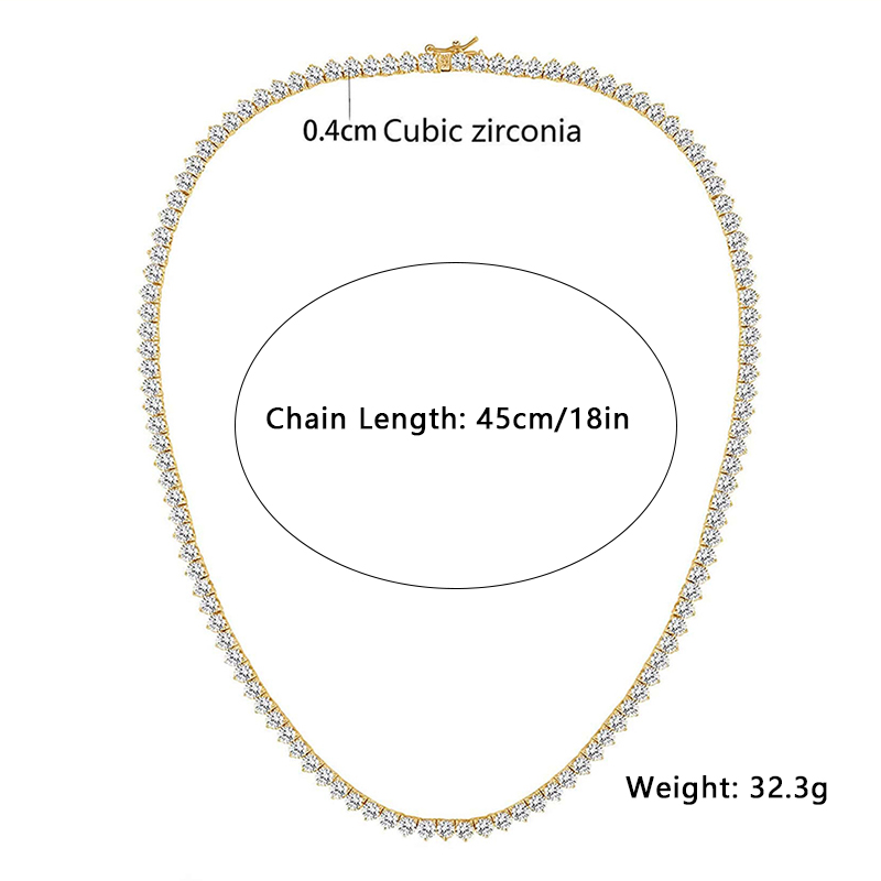 Ig Style Geometric Copper Zircon 18k Gold Plated White Gold Plated Unisex Necklace display picture 10