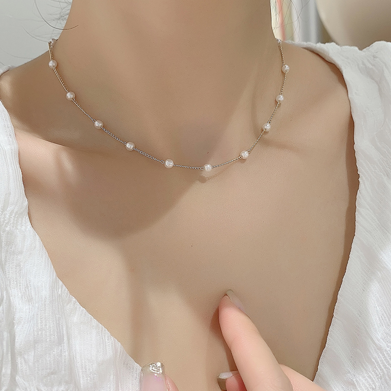 Simple Style Pearl Alloy Pearl Women's Choker display picture 1