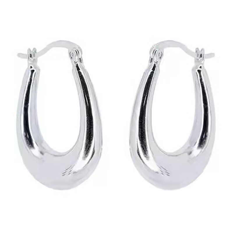1 Pair Casual Classic Style U Shape Plating 304 Stainless Steel 14K Gold Plated Hoop Earrings display picture 4