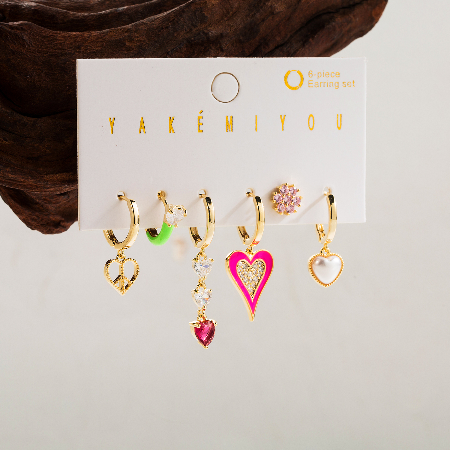 Simple Style Bear Heart Shape Copper 14k Gold Plated Zircon Drop Earrings In Bulk display picture 1
