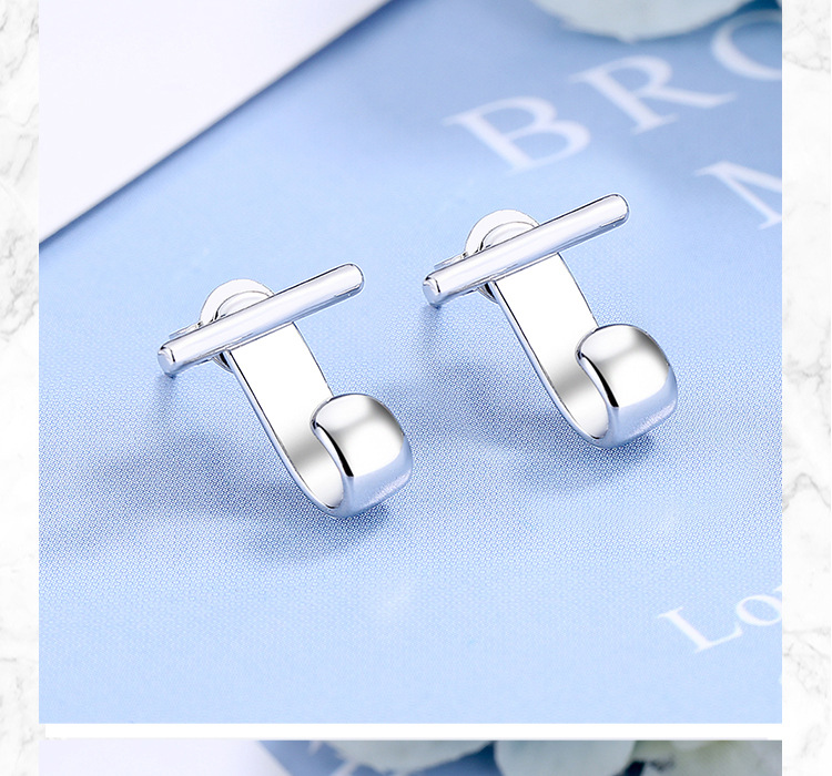 1 Pair Simple Style Solid Color Plating Copper Gold Plated Ear Studs display picture 3