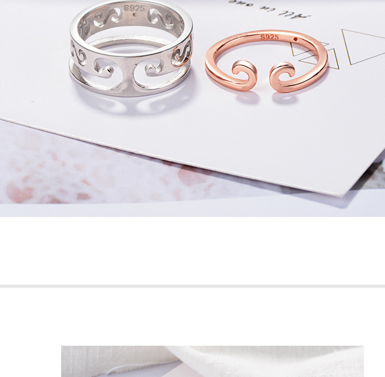 Simple Style Hoop Spell Copper Plating Adjustable Ring display picture 2