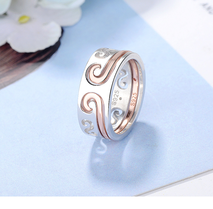Simple Style Hoop Spell Copper Plating Adjustable Ring display picture 5