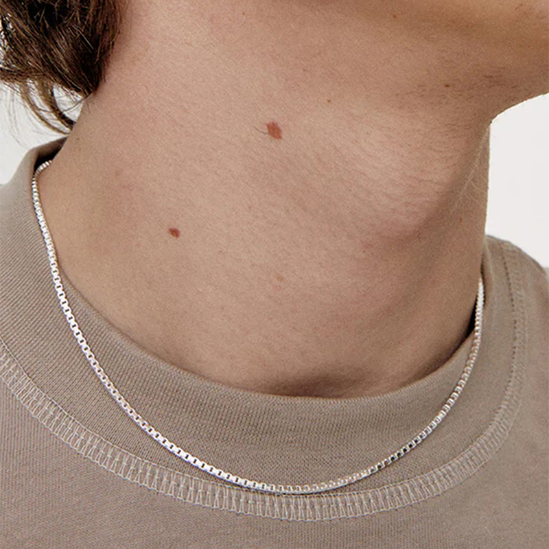 Simple Style Geometric Ferroalloy White Gold Plated Men's Choker display picture 4