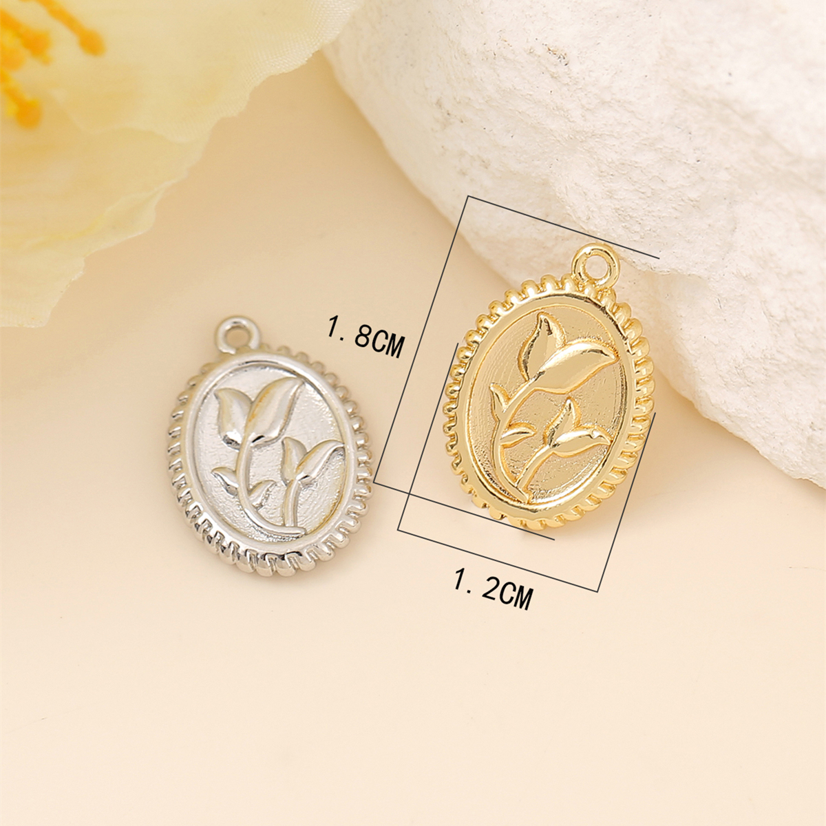Elegant Retro Round Flower Copper Plating Copper 18k Gold Plated White Gold Plated Jewelry Accessories display picture 2
