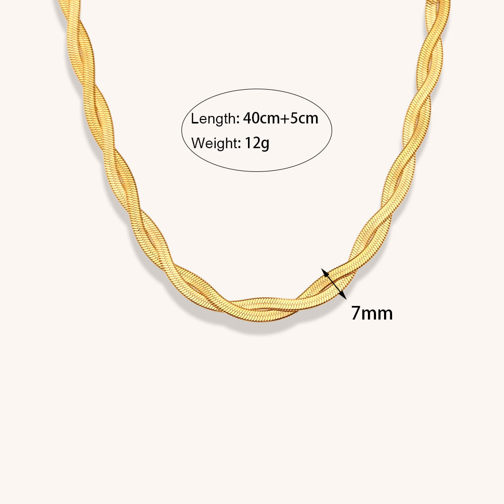 Ig Style Simple Style Solid Color Stainless Steel Plating 18k Gold Plated Necklace display picture 1