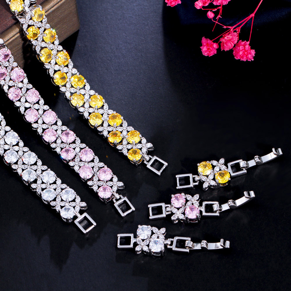 Casual Hip-hop Rock Square Copper Plating Inlay Zircon 14k Gold Plated White Gold Plated Bracelets display picture 3